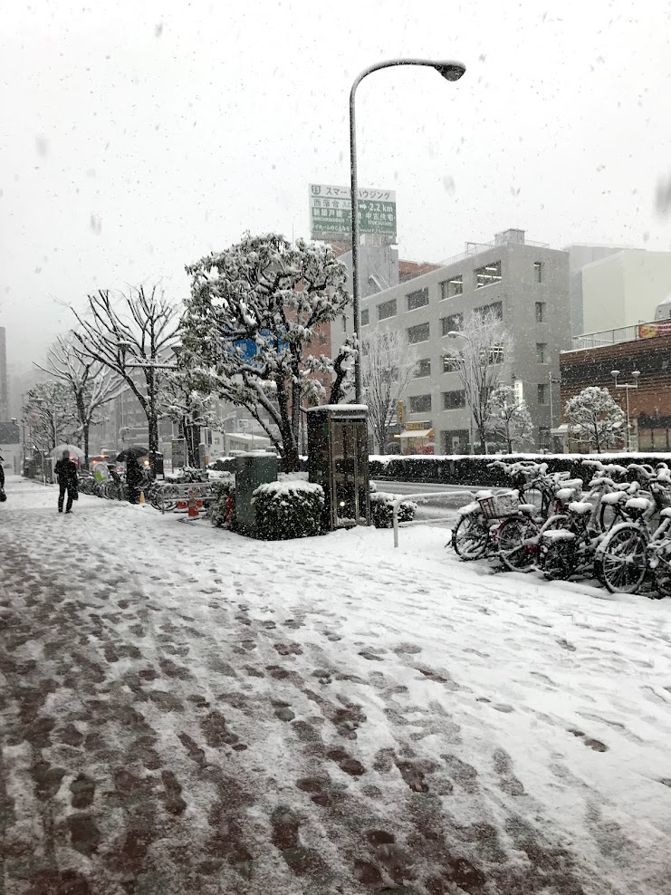 日本冬天街道